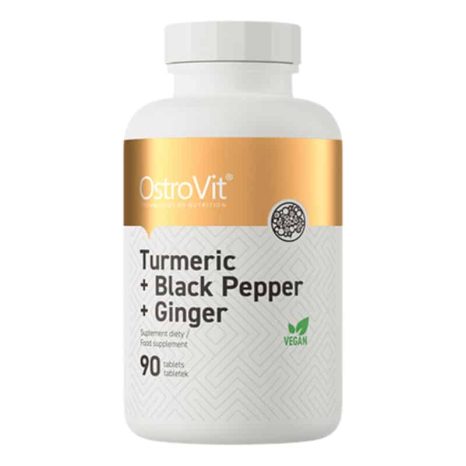 Куркума + черен пипер + джинджифил / Turmeric + Black Pepper + Ginger - OstroVit 90 таблетки