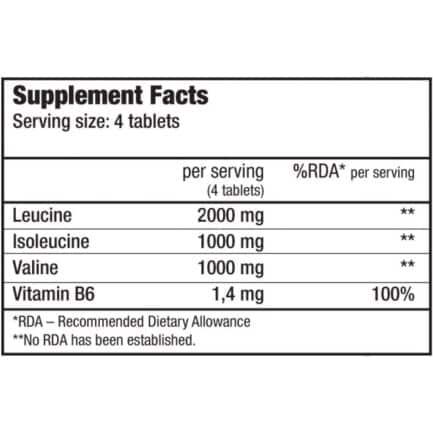 BCAA + B6 BIOTECH USA - 100 / 200 / 340 Таблетки съдържание 2 - MagHerbs.com
