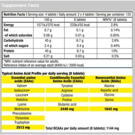 Мега амино / Mega Amino 3200 BIOTECH USA - 100 / 300 / 500 Таблетки съдържание 3 - MagHerbs.com