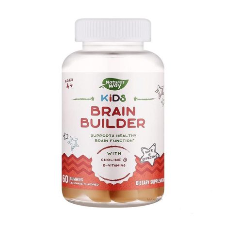 Kids Brain Builder за стимулиране на мозъчната дейност Nature’s Way - 60 Желирани таблетки