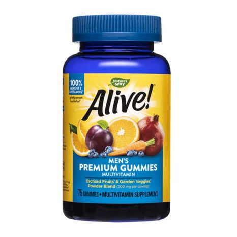Алайв! Мултивитамини за мъже / Alive! Men's Gummy Vitamins Nature's Way - 75 Желирани таблетки