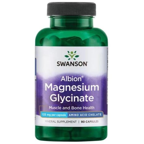 Албион Хелатиран Магнезиев Глицинат / Albion Chelated Magnesium Glycinate Swanson - 90 капсули