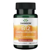 Витамин Б12 Цианокобаламин / Vitamin B12 Cyanocobalamin Swanson - 100 капсули