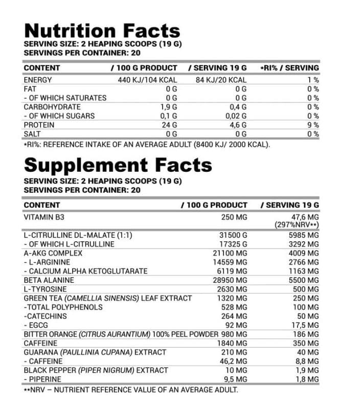 Revolt Pre-Workout Lazar Angelov Nutrition - 380 гр. съдържание 1 - MagHerbs.com