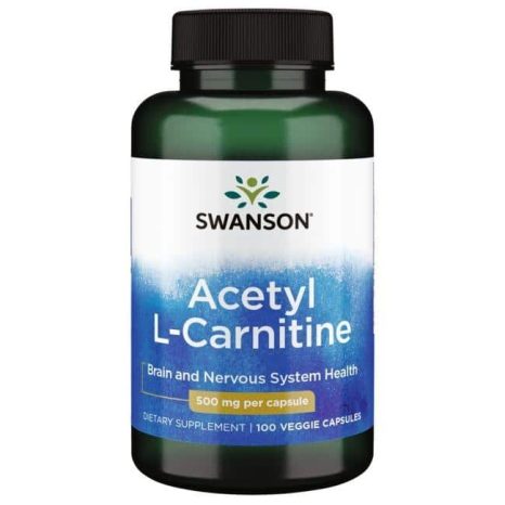 Ацетил Л-карнитин / ACETYL L-CARNITINE 500 mg Swanson – 100 капсули