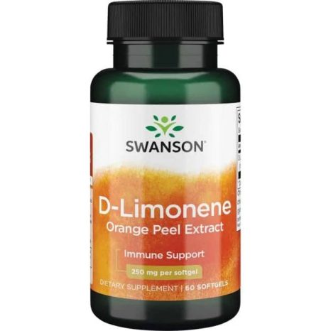 Д-лимонен Екстракт от Портокалови Кори / D-Limonene Cold-Pressed Orange Peel Extract Swanson – 60 софтгел капсули