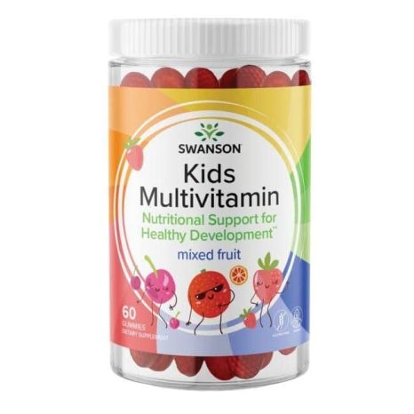 Детски дъвчащи мултивитамини / Kids Multivitamin Gummies - Mixed Fruit Swanson – 60 дъвчащи таблетки