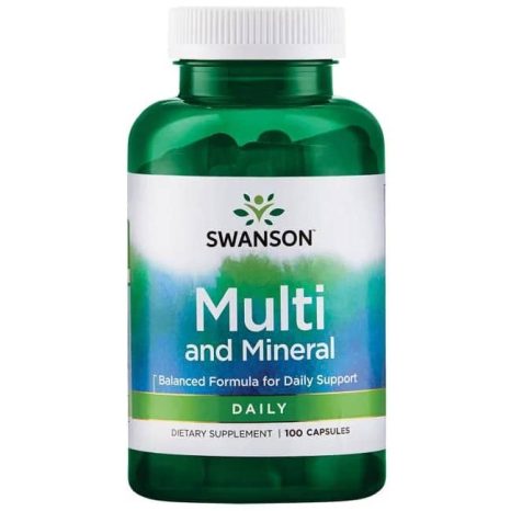 Ежедневни мултивитамини с желязо / Multi and Mineral - Daily Swanson – 100 капсули