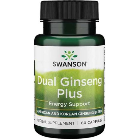 Двоен Женшен Плюс / Dual Ginseng Plus Swanson – 60 капсули