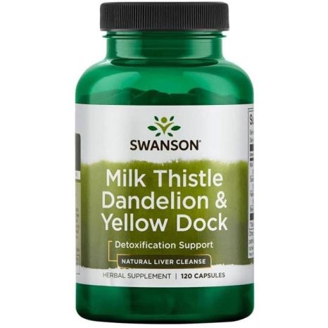 Бял Трън, Глухарче и Къдрав Лапад / Milk Thistle, Dandelion & Yellow Dock Swanson – 120 капсули