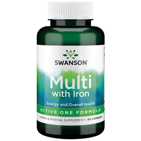 Активна формула Мултивитамини с желязо / Multi with Iron +Energy Swanson – 90 капсули