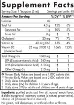 Рибено масло / Arctic-D Cod Liver Oil 850 mg Nordic Naturals - 237 мл съдържание 1 - MagHerbs.com