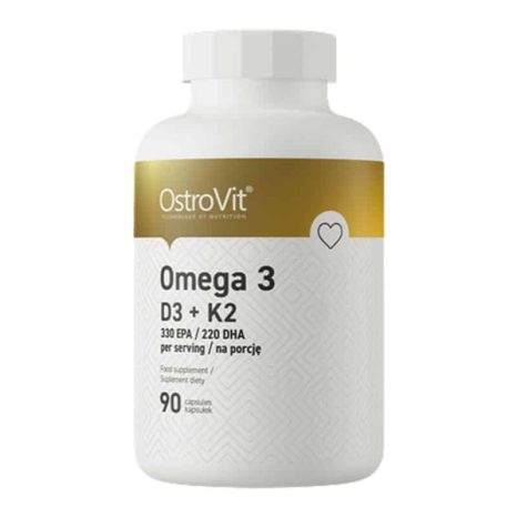 Омега 3 / Omega 3 D3 + K2 OstroVit - 90 Гел капсули