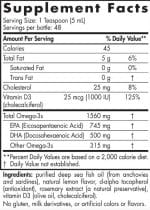 Омега-3 с Витамин D / Omega-3D Liquid 1560 mg Nordic Naturals - 237 мл съдържание 1 - MagHerbs.com