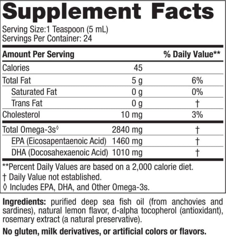 Рибено масло / Ultimate Omega Liquid 2840 mg Nordic Naturals - 119 мл съдържание 1 - MagHerbs.com