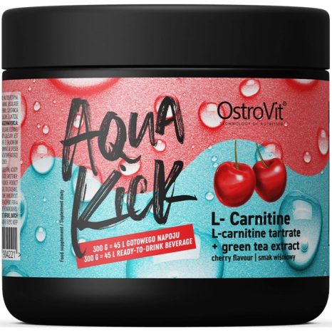 Усъвършенствана хидратация с L-Carnitine изелен чай / Aqua Kick Advanced Hydration with L-Carnitine and Green Tea OstroVit - 300 грама