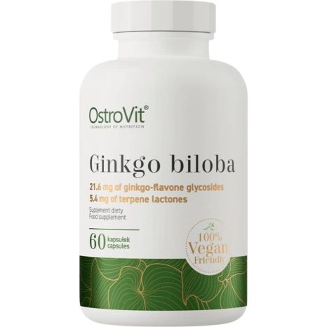 Гинко билоба / Ginkgo Biloba 90 mg Vege OstroVit - 60 капсули