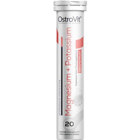 Магнезий + Калий + Б6 / Magnesium + Potassium + B6 OstroVit - 20 разтворими таблетки