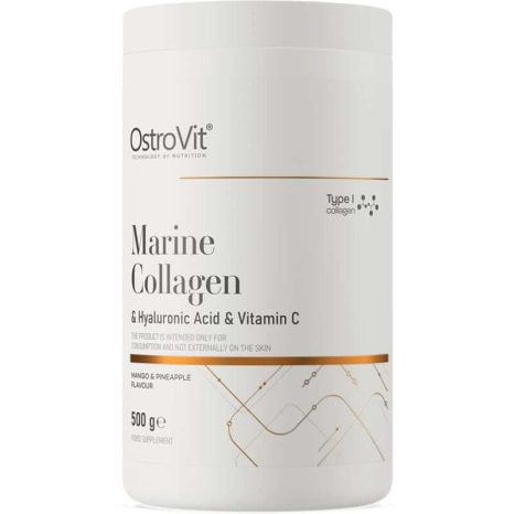 Морски колаген с Хиалуронова киселина и Витамин С / Marine Collagen & Hyaluronic Acid with Vitamin C OstroVit - 500 грама