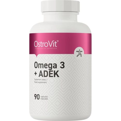 Омега 3 + Витамин А + Д + Е + К / Omega 3 + ADEK OstroVit - 90 Гел капсули