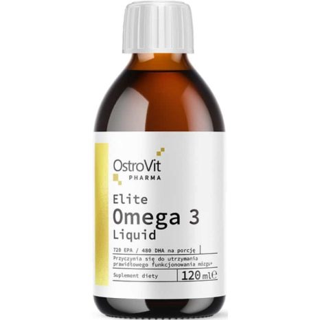 Течен Омега 3 / Elite Omega 3 Liquid 60% EPA + DHA OstroVit - 120 мл