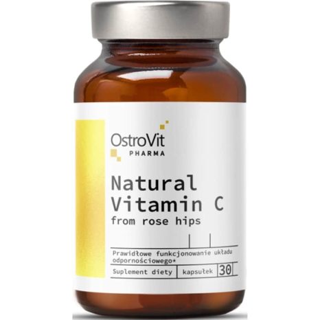 Витамин С 1000 mg от Шипки / Natural Vitamin C 1000 mg from Rose Hips OstroVit - 30 капсули