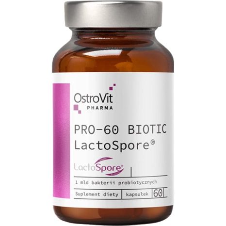 Пробиотик / PRO-60 BIOTIC LactoSpore Probiotic OstroVit - 60 капсули