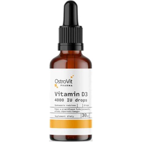Витамин D3 2000 IU / Vitamin D3 Liquid Drops 2000 IU на капки OstroVit - 30 мл