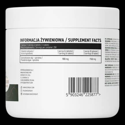 Спирулина / Spiruline OstroVit - 1000 Таблетки съдържание 1 - MagHerbs.com