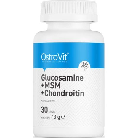 Глюкозамин + MSM + Хондроитин / Glucosamine + MSM + Chondroitin OstroVit - 30 Таблетки