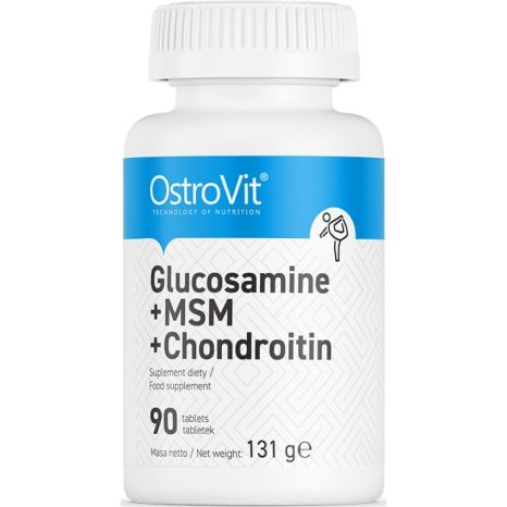 Глюкозамин + Метилсулфонилметан + Хондроитин / Glucosamine + MSM + Chondroitin OstroVit - 90 Таблетки