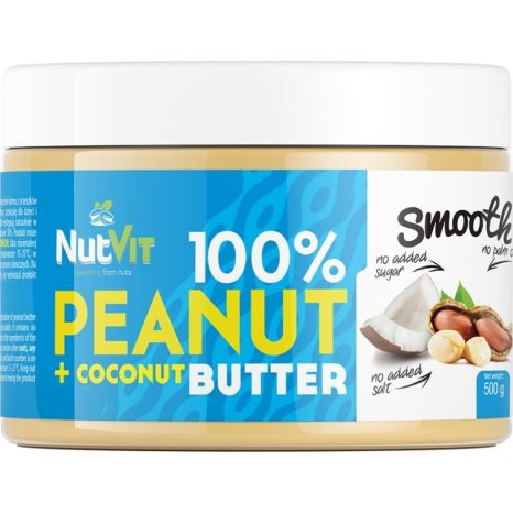 Фъстъчено масло + кокосово масло / Peanut Butter + Coconut Butter OstroVit - 500 грама