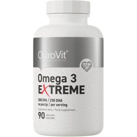 Омега 3 EPA + DHA / Omega 3 Extreme 75% EPA + DHA OstroVit - 90 Гел капсули