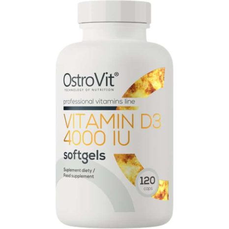 Витамин D3 / Vitamin D3 4000 IU OstroVit - 120 Гел капсули