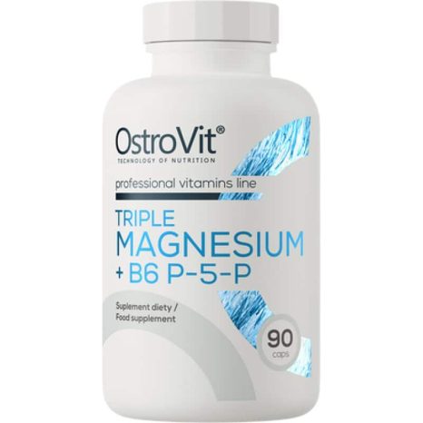 Троен магнезий + B6 P-5-P / Triple Magnesium + B6 P-5-P OstroVit - 90 капсули