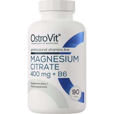 Магнезиев цитрат + B6 / Magnesium Citrate 400 mg + B6 OstroVit - 90 Таблетки