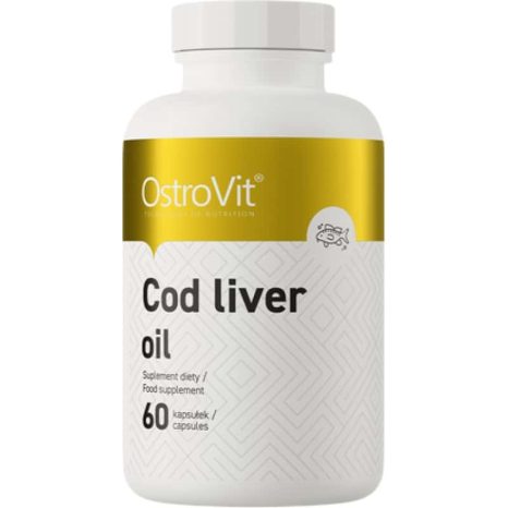 Масло от черен дроб на Треска / Cod Liver Oil 500 mg OstroVit - 60 Гел капсули