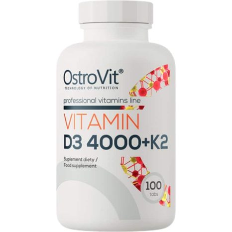 Витамин D3 + K2 / Vitamin D3 4000 + K2 100 mcg OstroVit - 100 Таблетки