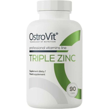Троен цинков глюконат + пиколинат + цитрат / Triple Zinc Gluconate + Picolinate + Citrate OstroVit - 90 капсули