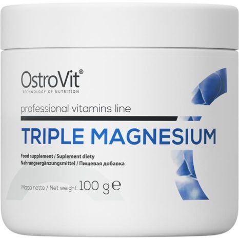 Троен магнезий на прах / Triple Magnesium Powder OstroVit - 100 грама