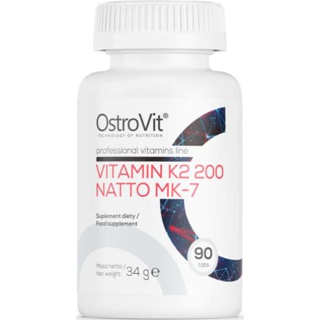 Витамин K2 MK-7 / Vitamin K2 200 mcg Natto MK-7 OstroVit - 90 Таблетки