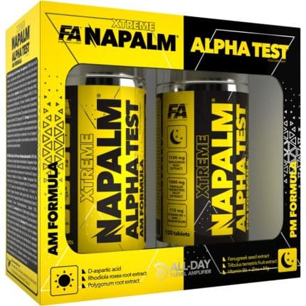Тестостеронова Формула / Xtreme Napalm Alpha Test AM & PM Formula FA Nutrition - 120 + 120 Таблетки