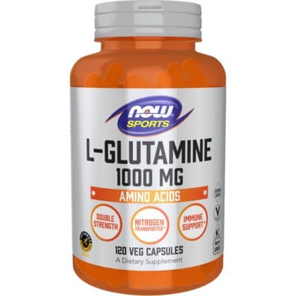Л-глутамин / L-Glutamine 1000 mg NOW Foods - 120 капсули