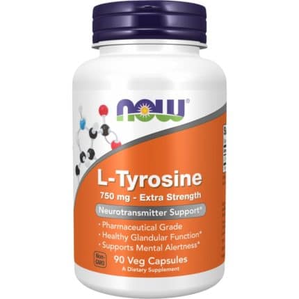 Л-тирозин / L-Tyrosine 750 mg NOW Foods - 90 капсули