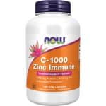 Витамин C с Цинк / C-1000 Zinc Immune NOW Foods - 180 капсули