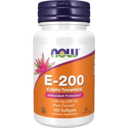 Витамин Е / Vitamin E-200 IU D-Alpha Tocopherols NOW Foods - 100 Гел капсули