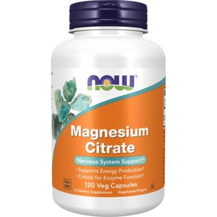 Магнезиев цитрат / Magnesium Citrate 400 mg NOW Foods - 120 капсули