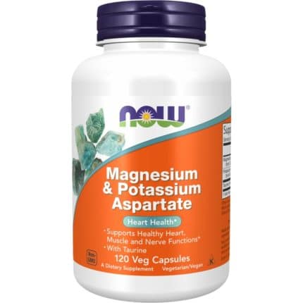 Магнезиев и калиев аспартат / Magnesium & Potassium Aspartate NOW Foods - 120 капсули