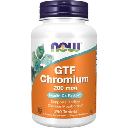 Хром / GTF Chromium 200 mcg NOW Foods - 250 Таблетки