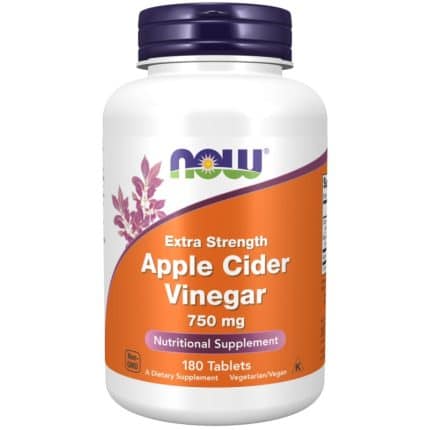 Ябълков оцет / Apple Cider Vinegar 750mg NOW Foods - 180 Таблетки